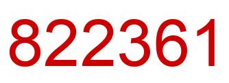 Number 822361 red image