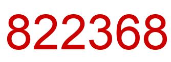 Number 822368 red image
