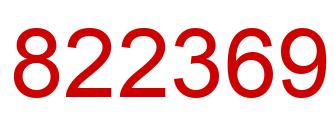 Number 822369 red image