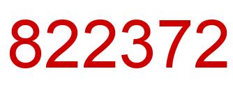 Number 822372 red image