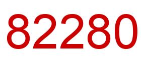 Number 82280 red image