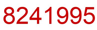 Number 8241995 red image