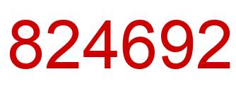 Number 824692 red image