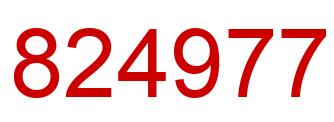 Número 824977 imagen rojo