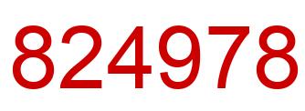 Número 824978 imagen rojo