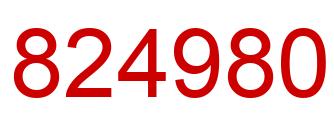 Número 824980 imagen rojo