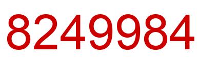 Number 8249984 red image