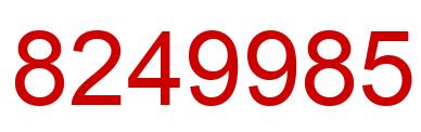 Number 8249985 red image
