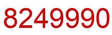 Number 8249990 red image