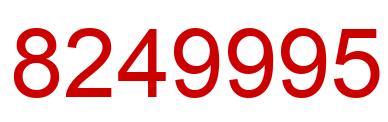 Number 8249995 red image