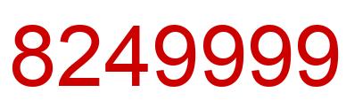 Number 8249999 red image