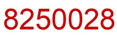 Number 8250028 red image