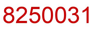 Número 8250031 imagen rojo
