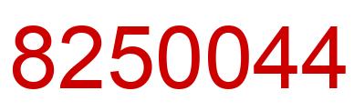 Number 8250044 red image