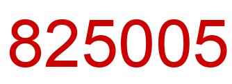 Number 825005 red image
