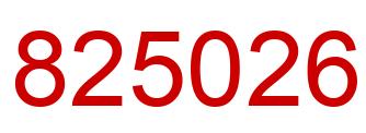 Number 825026 red image