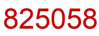 Número 825058 imagen rojo