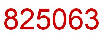 Number 825063 red image