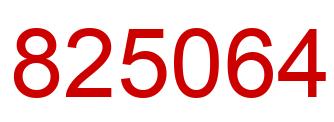 Number 825064 red image