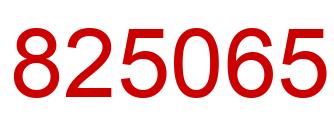 Number 825065 red image
