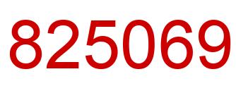 Number 825069 red image