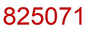 Número 825071 imagen rojo