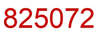 Number 825072 red image