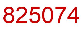 Number 825074 red image
