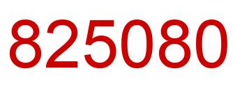 Number 825080 red image