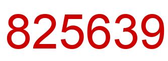Número 825639 imagen rojo