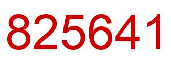 Número 825641 imagen rojo