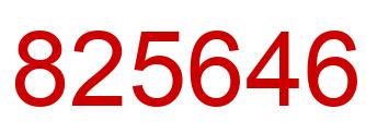 Número 825646 imagen rojo