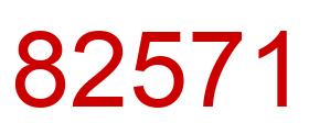 Número 82571 imagen rojo