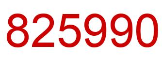 Number 825990 red image