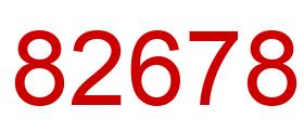 Number 82678 red image
