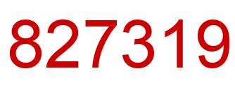 Number 827319 red image