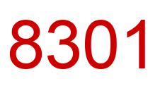Number 8301 red image