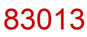 Number 83013 red image