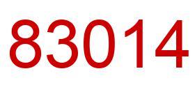 Number 83014 red image