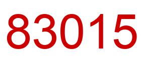 Number 83015 red image