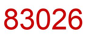 Number 83026 red image