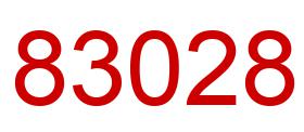 Number 83028 red image