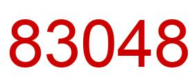 Number 83048 red image