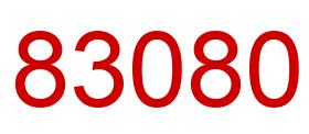Number 83080 red image