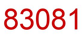 Number 83081 red image