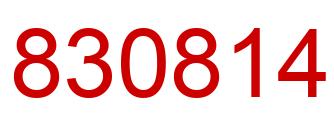Number 830814 red image