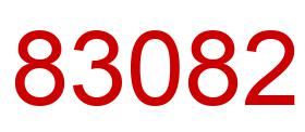 Number 83082 red image