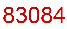 Number 83084 red image