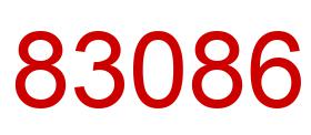 Number 83086 red image