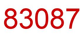 Number 83087 red image